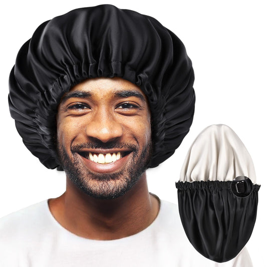 Silk Double Layered Bonnet | Satin Sleep Cap for Hair Protection – Luvinae