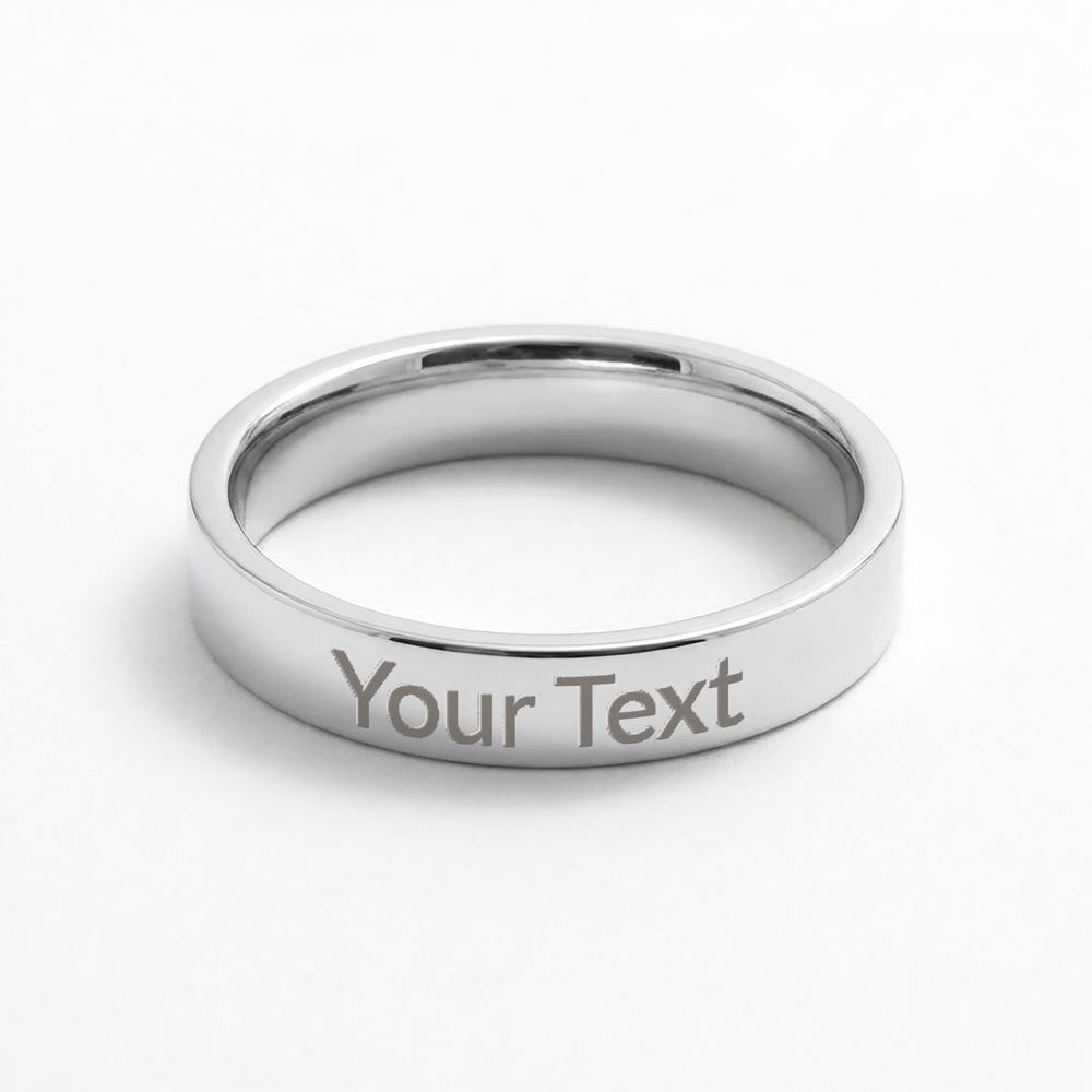 Vowbound™ Women's Ring — Custom Message Engraving — 18K Gold or Stainless Steel — Couples Promise Gift