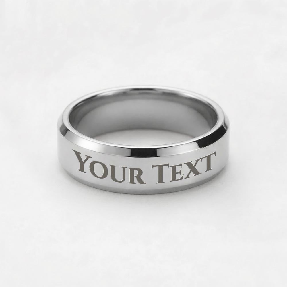Vowbound™ Men's Ring — Custom Hidden Message Engraving — Stainless Steel, Gold or Black — Anniversary Gift for Him
