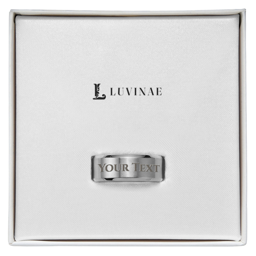 Vowbound™ Men's Ring — Custom Hidden Message Engraving — Stainless Steel, Gold or Black — Anniversary Gift for Him