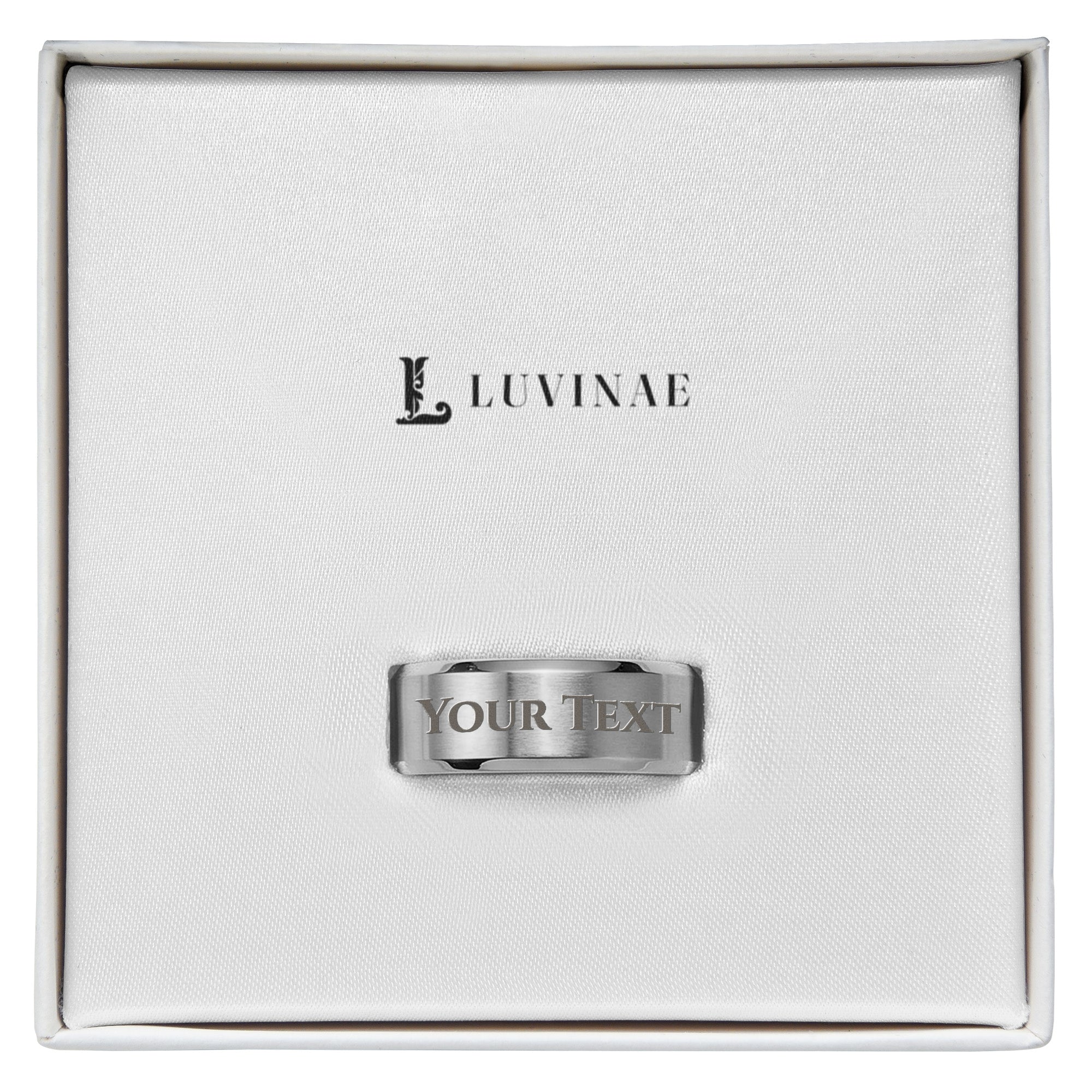 Vowbound™ Men's Ring — Custom Hidden Message Engraving — Stainless Steel, Gold or Black — Anniversary Gift for Him