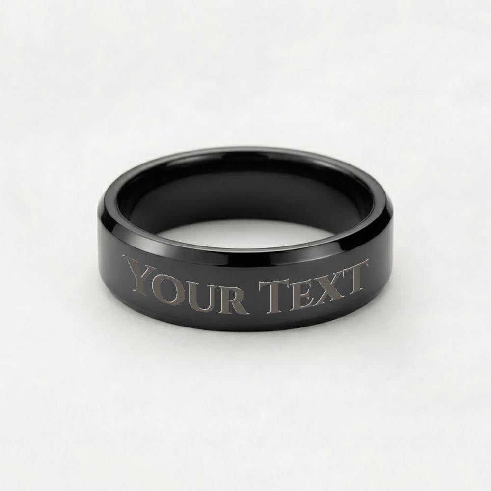 Vowbound™ Men's Ring — Custom Hidden Message Engraving — Stainless Steel, Gold or Black — Anniversary Gift for Him