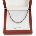 Silver cuban link necklace